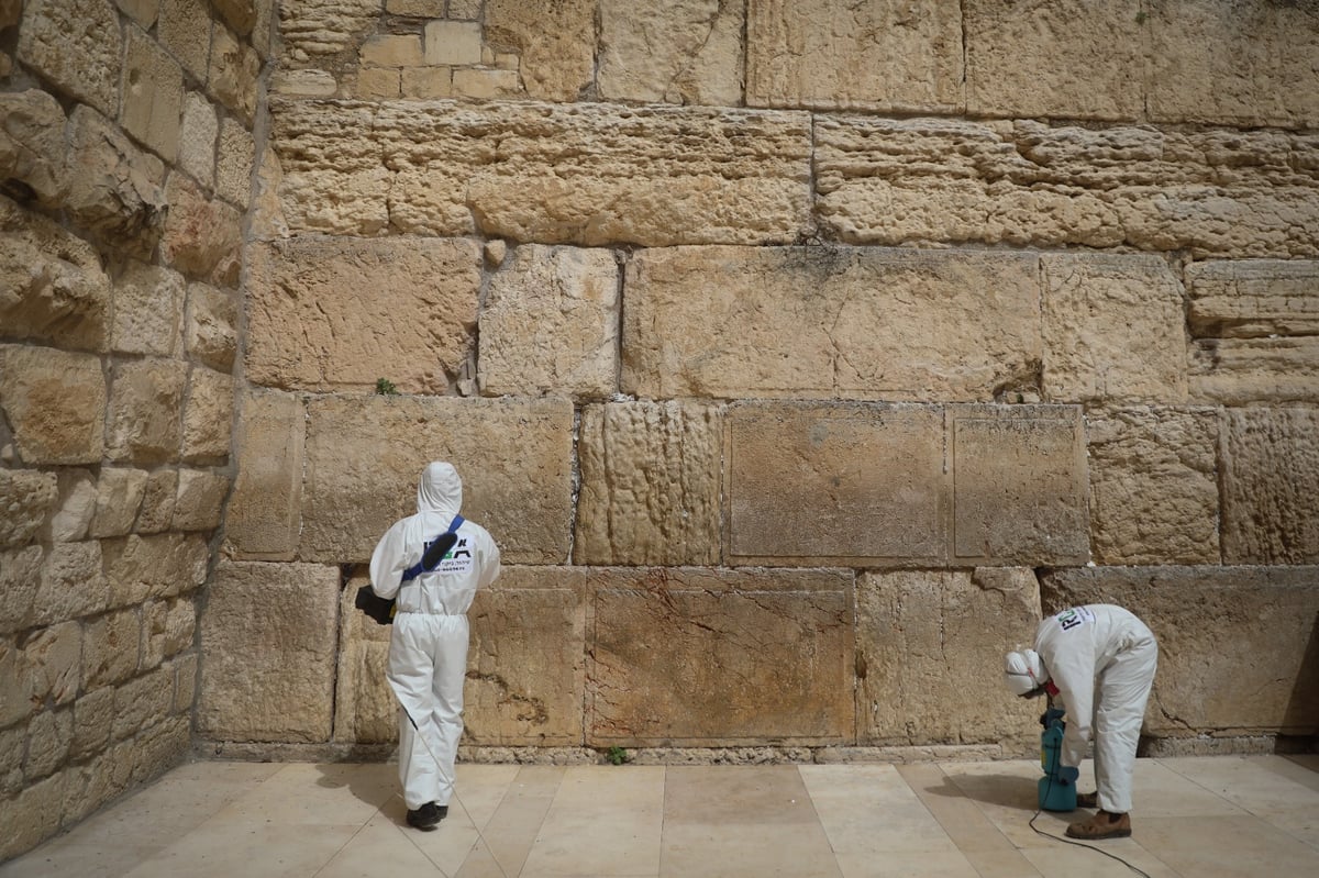 אבני הכותל המערבי עברו ניקוי וחיטוי • צפו