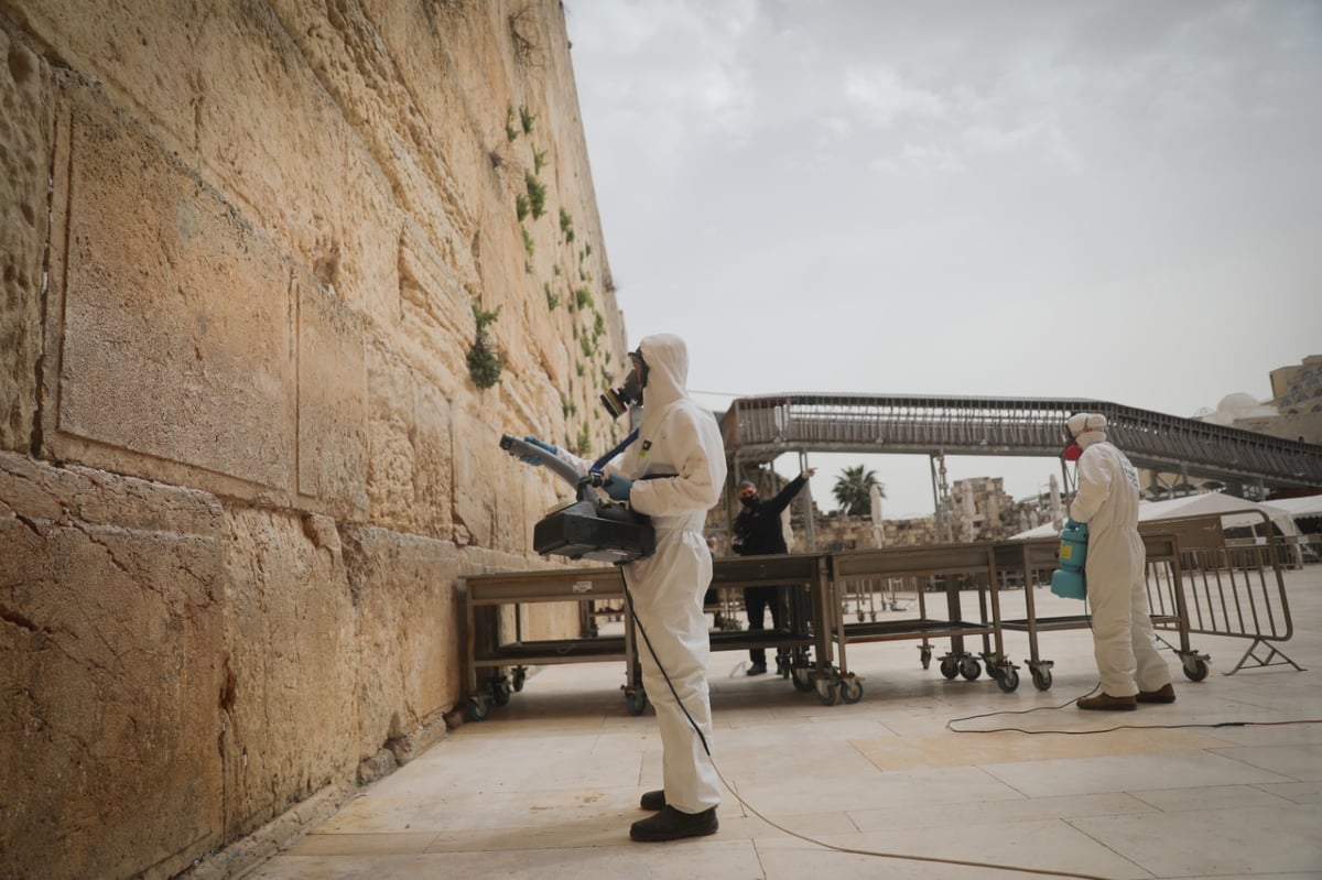 אבני הכותל המערבי עברו ניקוי וחיטוי • צפו