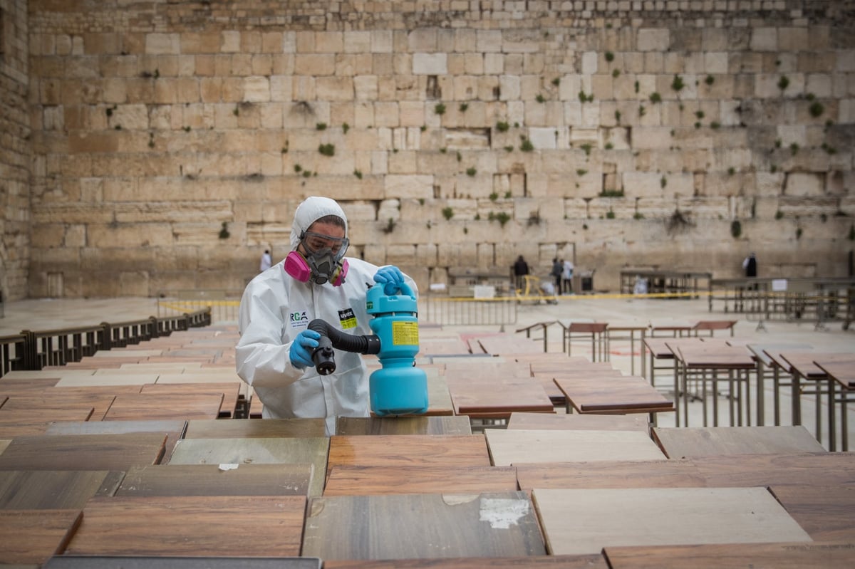 אבני הכותל המערבי עברו ניקוי וחיטוי • צפו