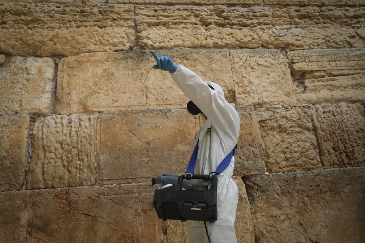 אבני הכותל המערבי עברו ניקוי וחיטוי • צפו