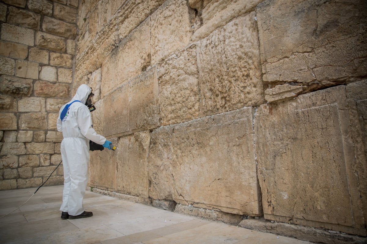 אבני הכותל המערבי עברו ניקוי וחיטוי • צפו