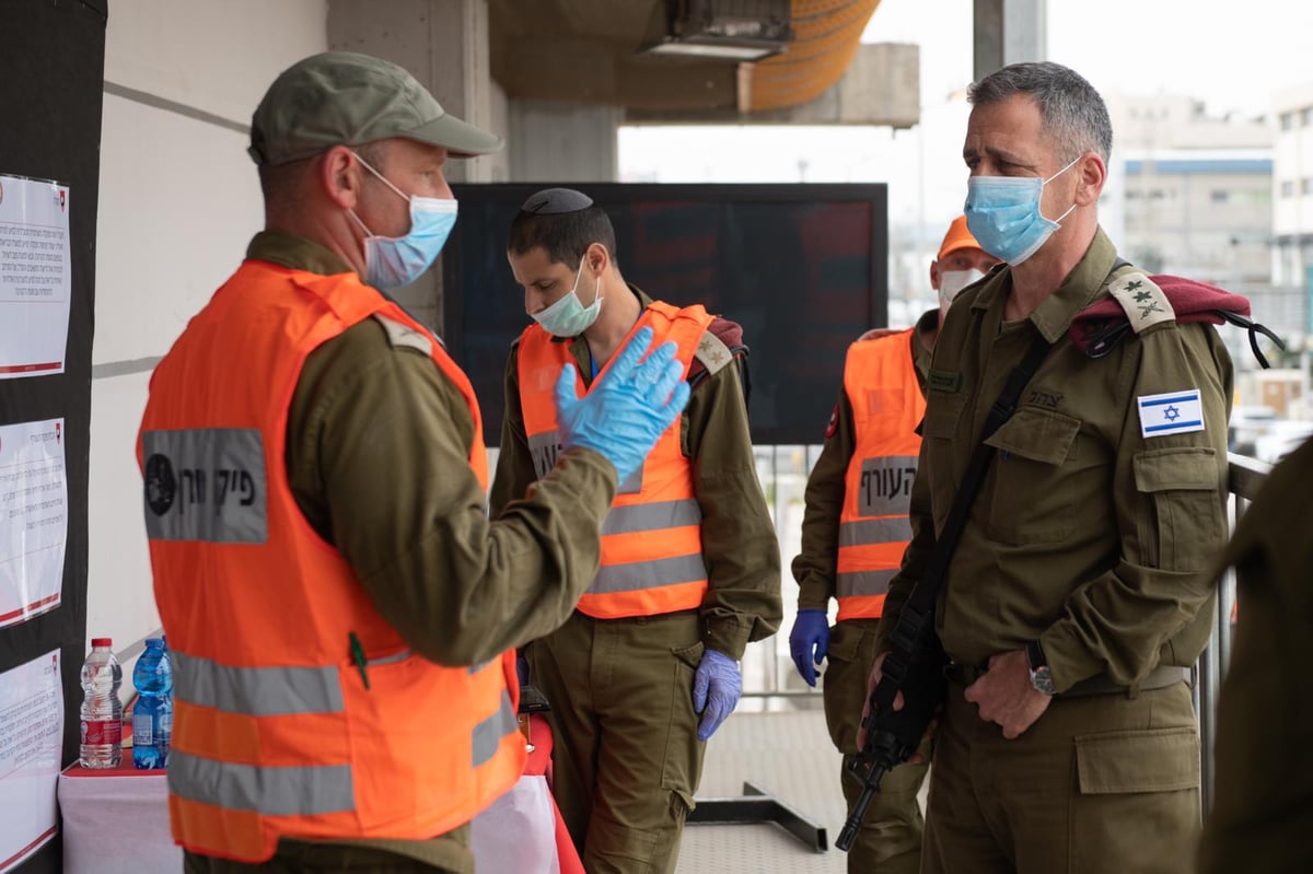 עיר בהסגר: הרמטכ"ל ביקר בבני ברק. תיעוד