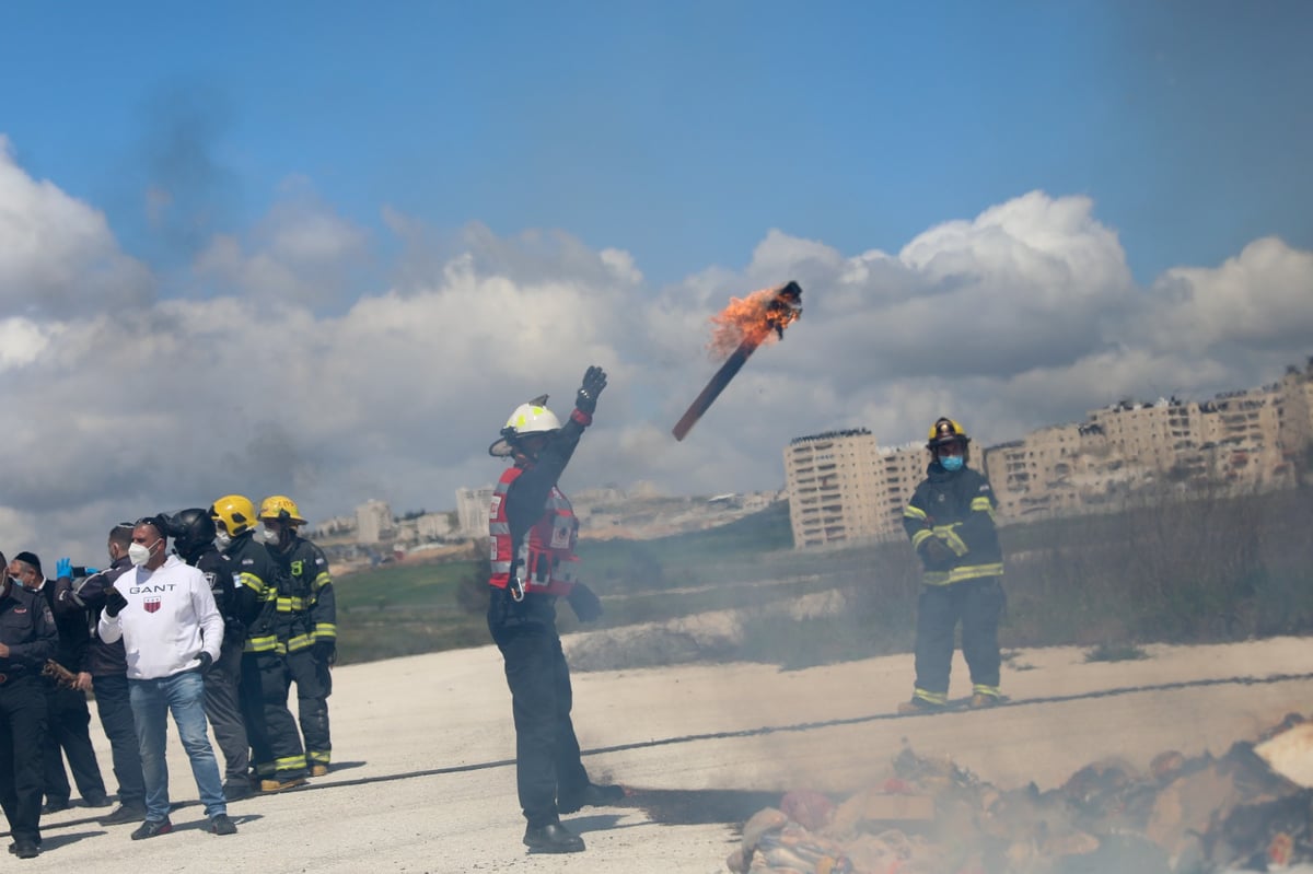 עיריית ירושלים ערכה שריפת חמץ מרכזית