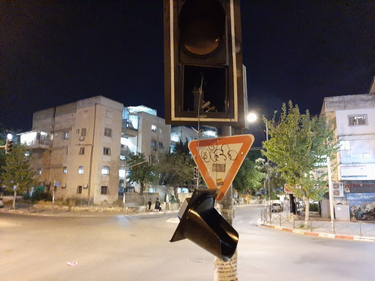 תיעוד הפוגרום בליל שבת. צולם במוצאי השבת