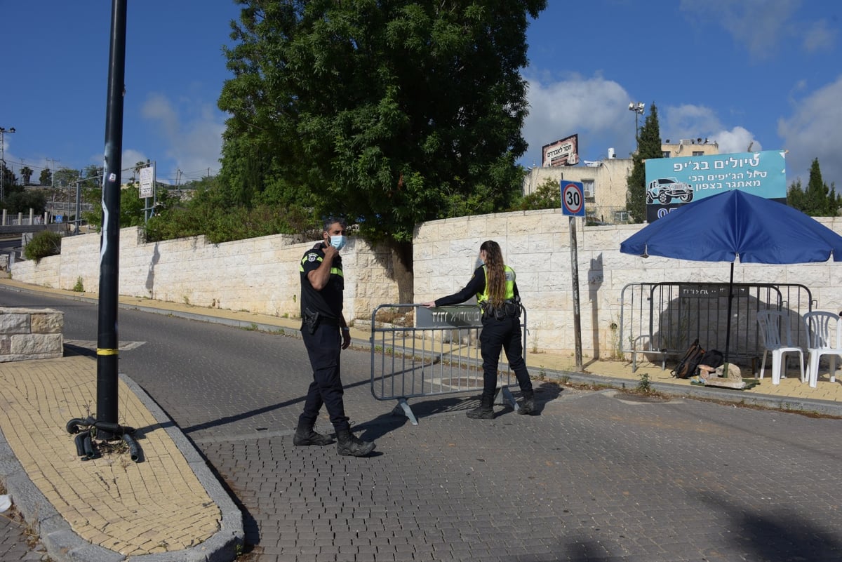 הר מירון שמם; מפת חסימות הכבישים • צפו