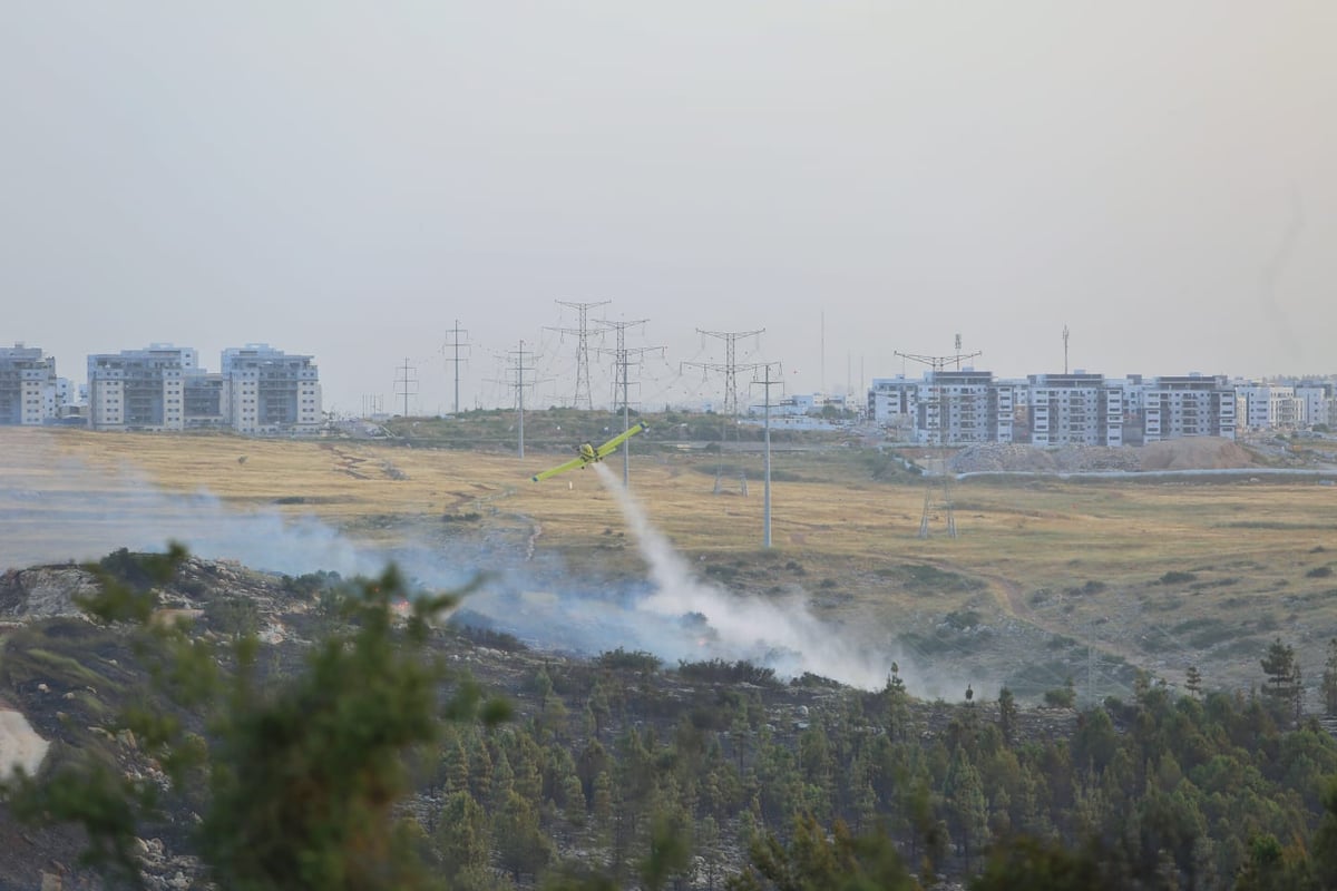 תיעוד: המאמצים מהאוויר לכיבוי השריפות