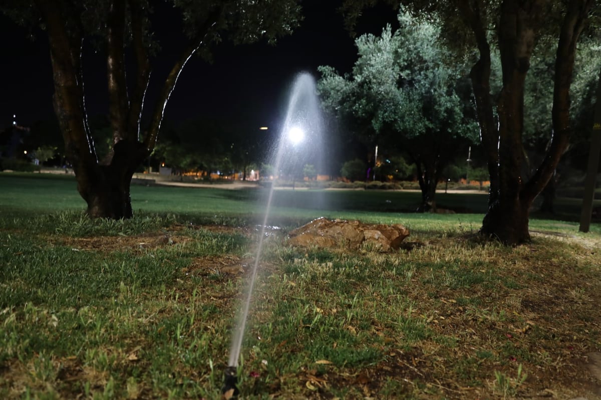 איך נראה גן העצמאות בלילה בזמן שרב? • צפו