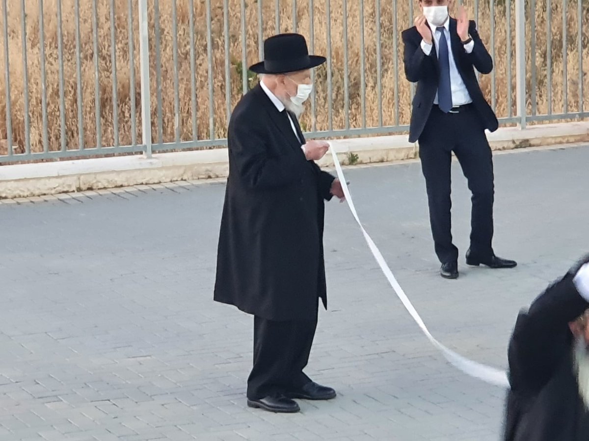 עם מסיכה ו'גארטל': חבר 'המועצת' הליטאית רקד עם נכדו