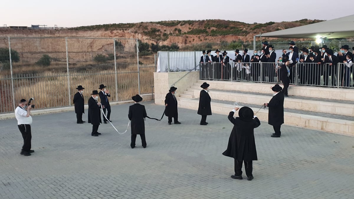 עם מסיכה ו'גארטל': חבר 'המועצת' הליטאית רקד עם נכדו