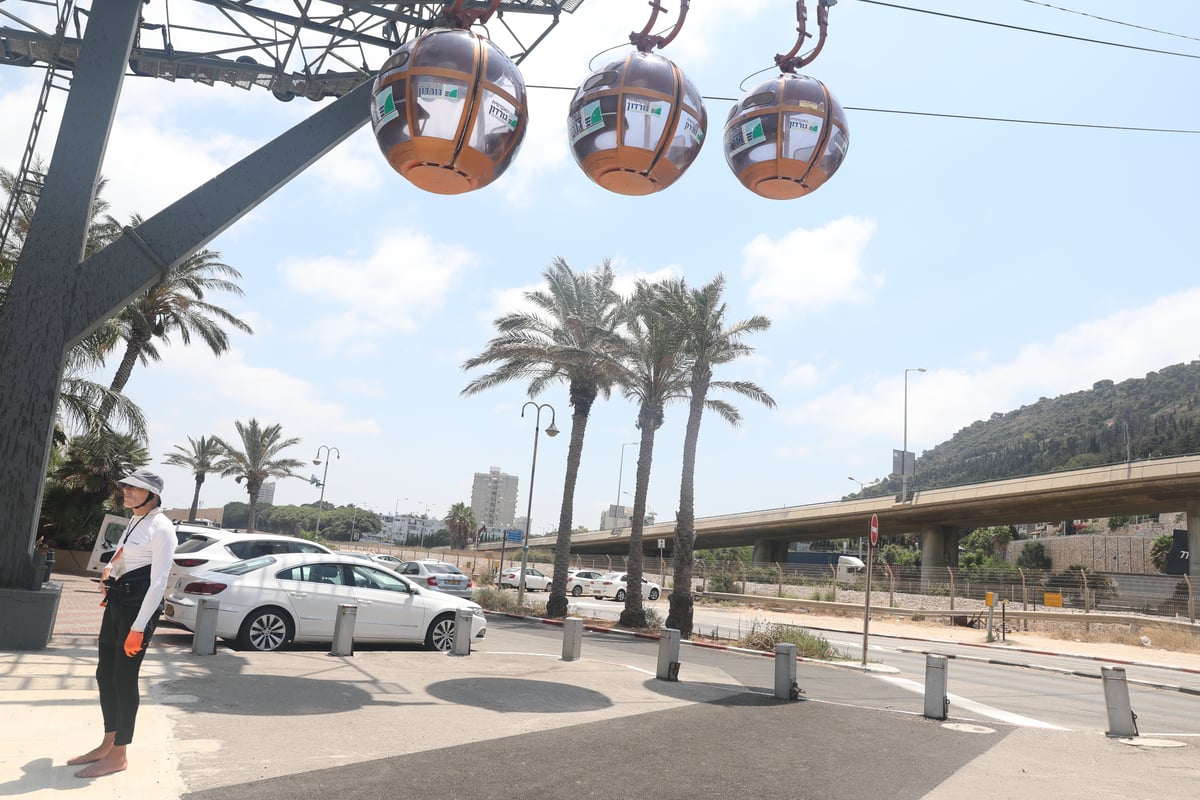 מהרכבל: תיעוד מרהיב של הים והעיר חיפה