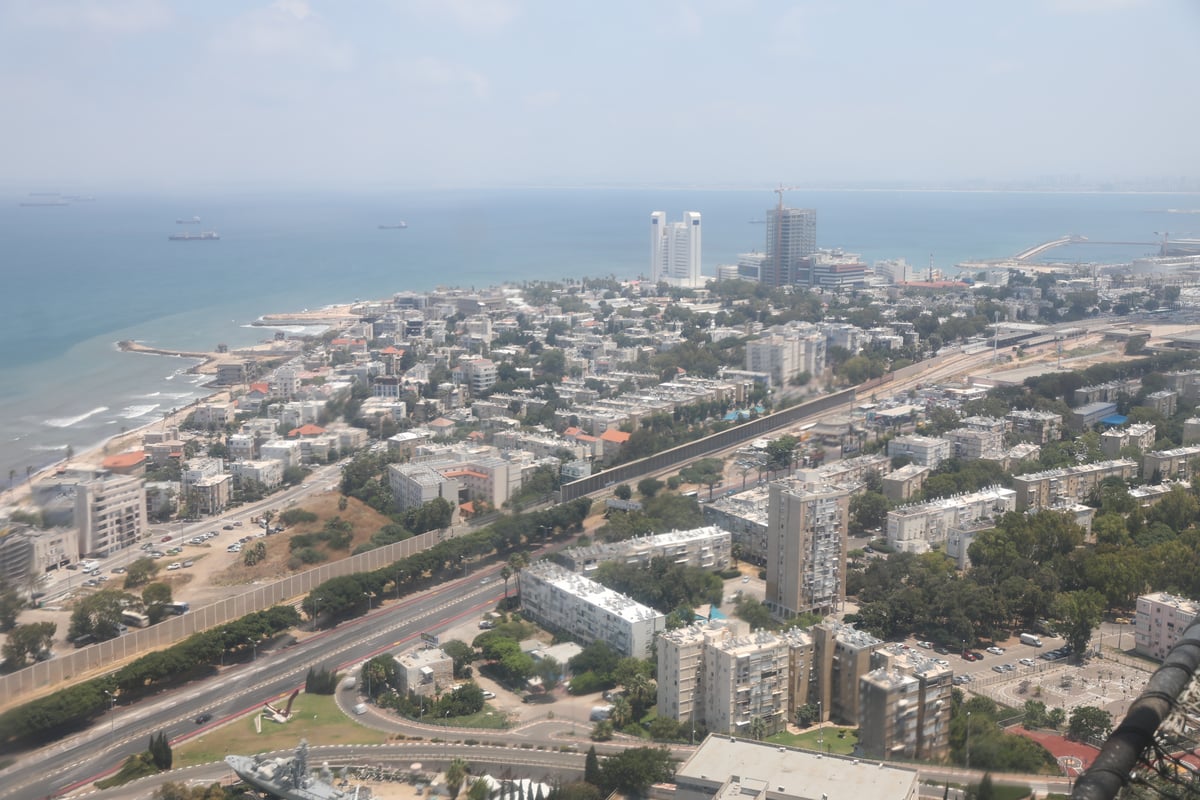 מהרכבל: תיעוד מרהיב של הים והעיר חיפה