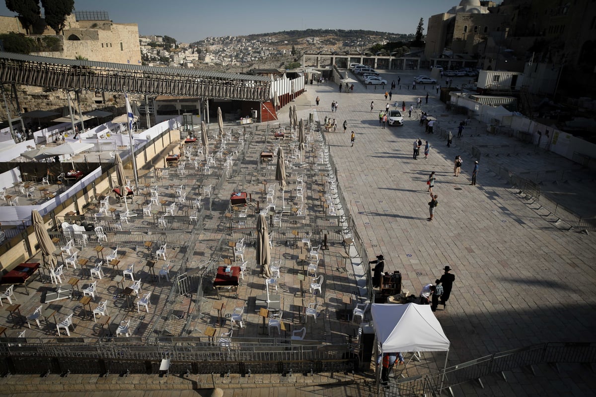 בכותל המערבי: תפילה לעצירת נגיף הקורונה