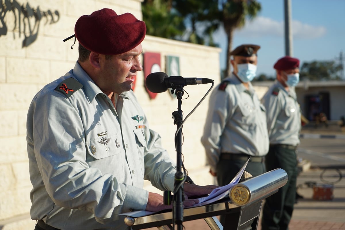 מפקד "עוצבת האש" עופר וינטר בנאומו: "השם תן בי ענווה וגבורה"