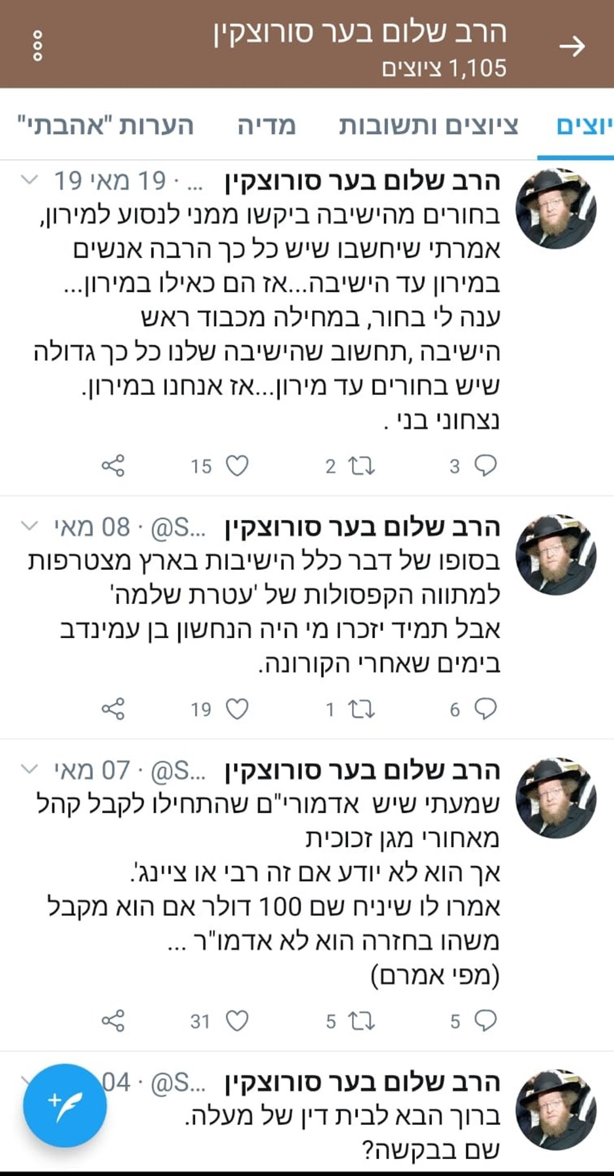 הציוצים המתחזים