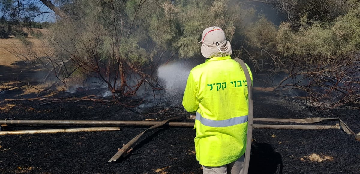 גם היום: עשרות שריפות מבלוני התבערה