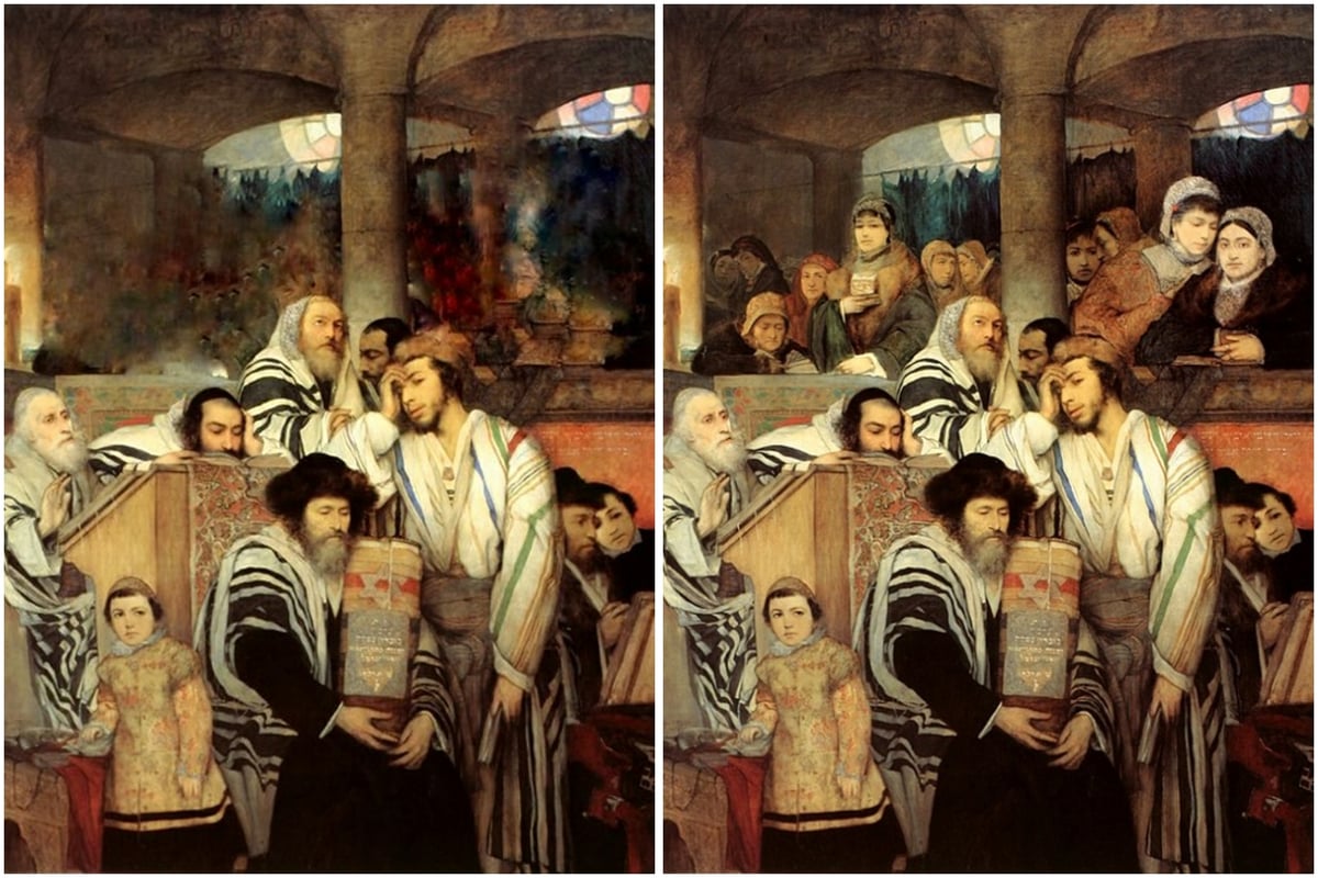שני הציורים, המקורי והמצונזר