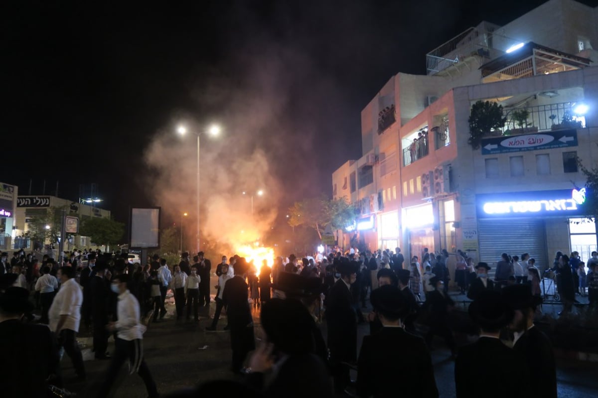 מאות הפגינו בביתר עילית נגד סגירת ת"תים