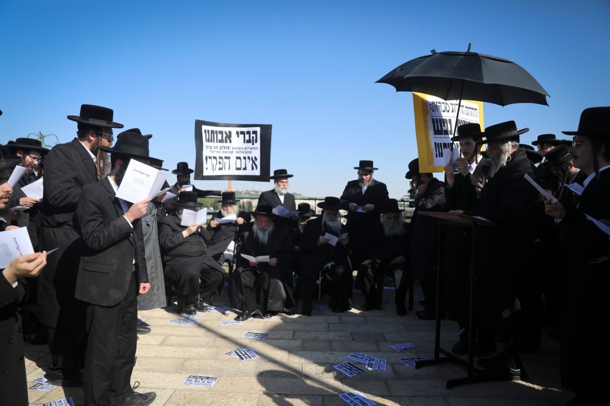 מאבטחים הזדהו כשוטרים ותקפו מפגינים חרדים • צפו