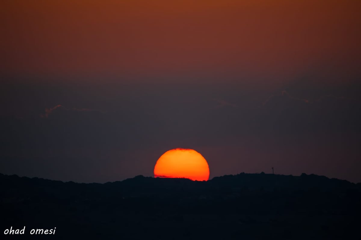 מרהיב: הזריחה הבוקר בהר הגעש הישראלי