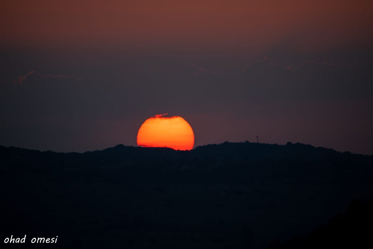 מרהיב: הזריחה הבוקר בהר הגעש הישראלי