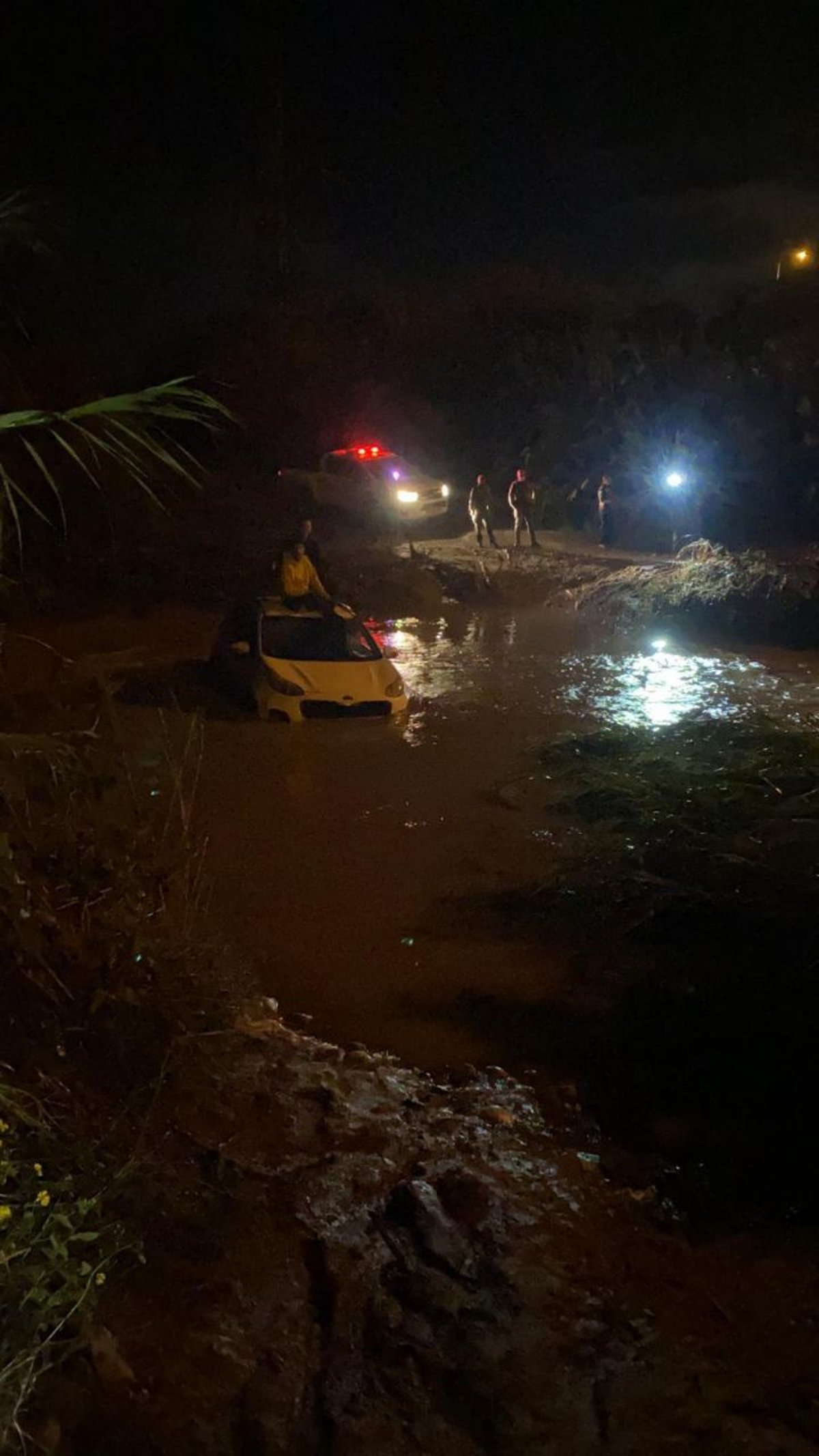 נחל שורק: לכודים חולצו בסירת הצלה • צפו