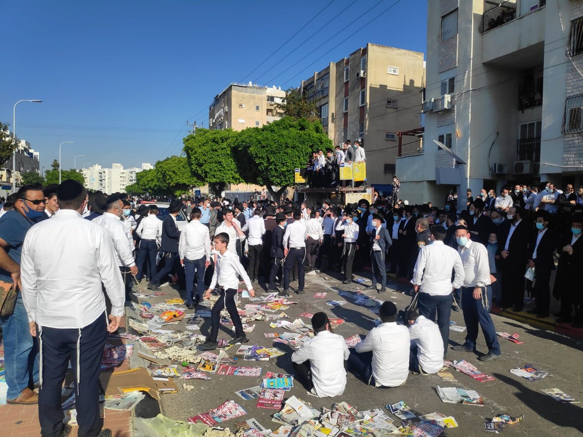 זעם: אנשי הפלג התפרעו; הרב שניסה להרגיע - נעצר בכוח