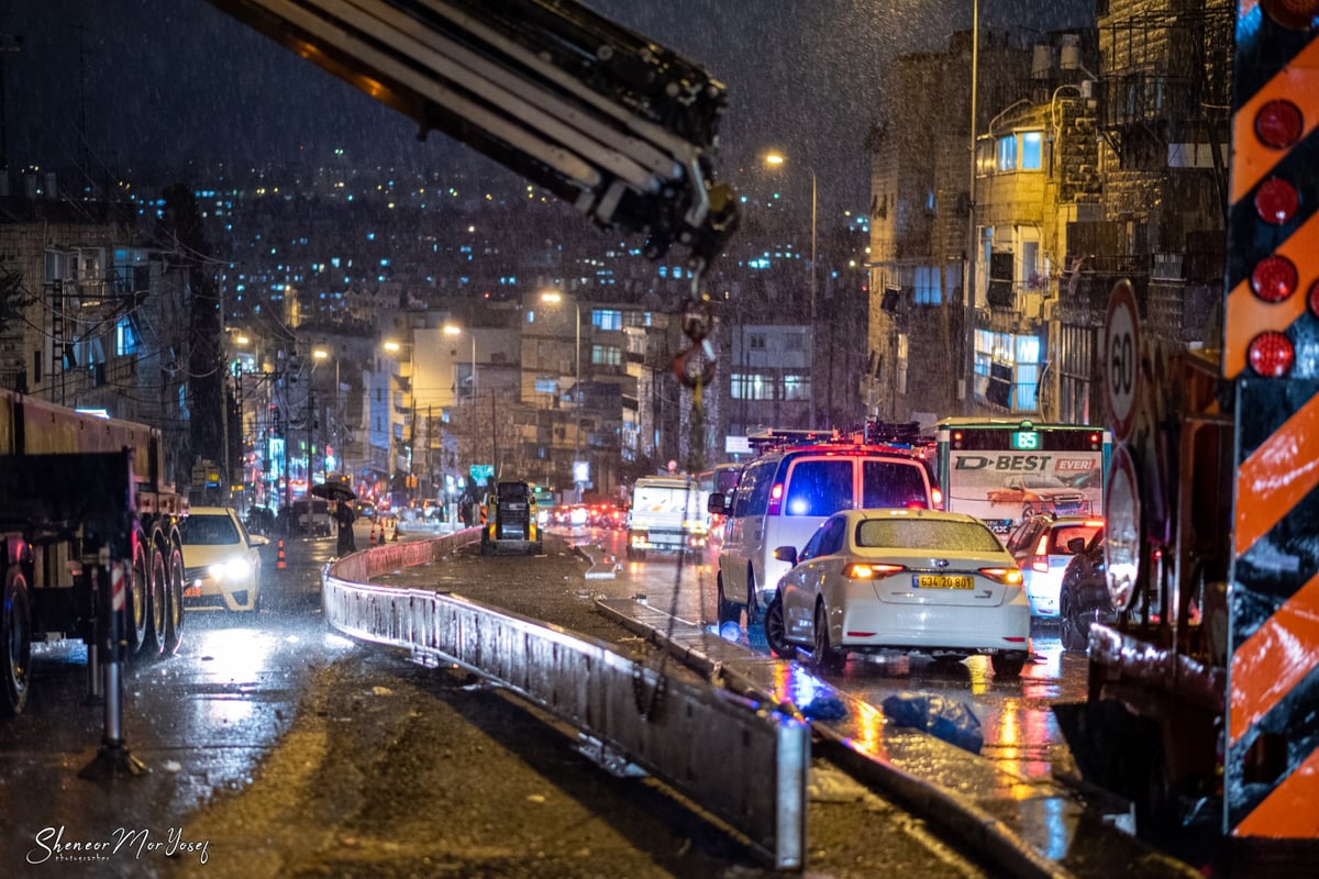 תיעוד מרענן: רחובות ירושלים בגשם הסוער