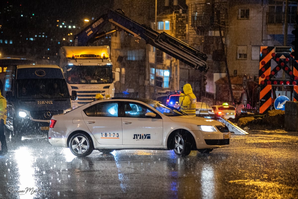 תיעוד מרענן: רחובות ירושלים בגשם הסוער