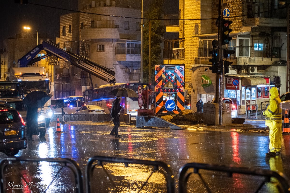 תיעוד מרענן: רחובות ירושלים בגשם הסוער