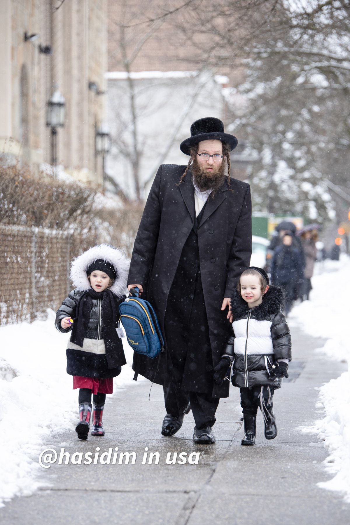 צפו במראה קסום: השכונות החרדיות בשלג