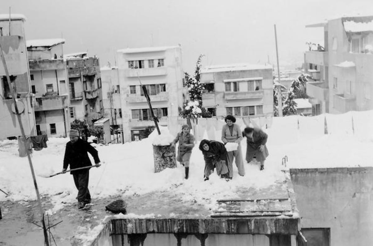 פינוי שלג בחיפה