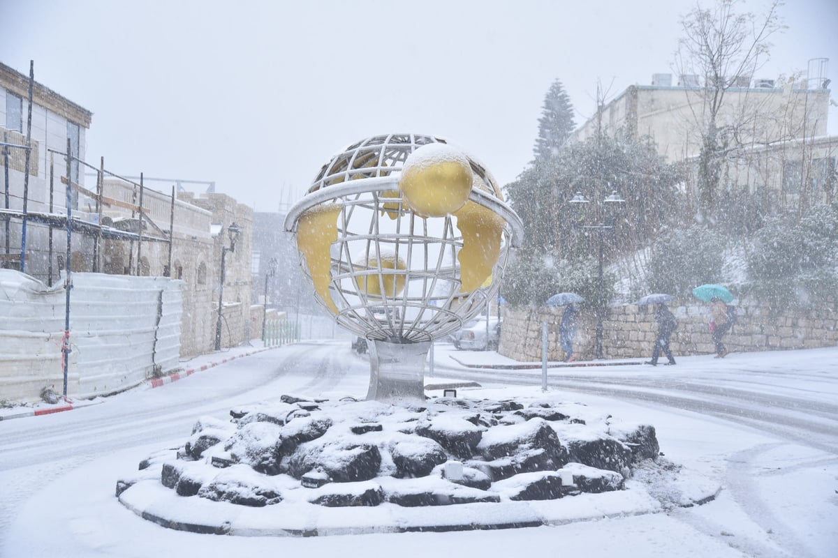 כשהעיר צפת נצבעה בלבן; תיעוד מהשלג