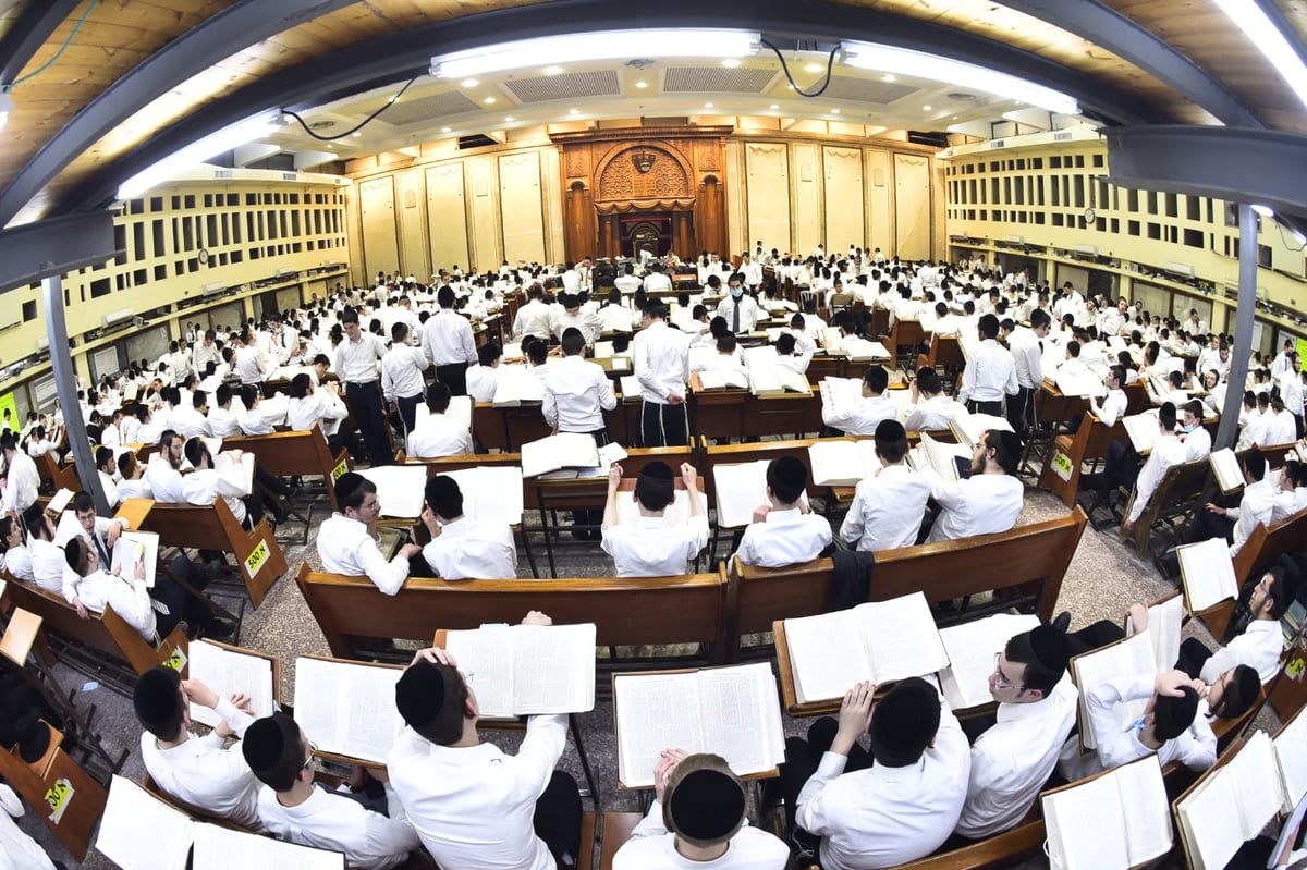 מרגש: סדר לימוד ליל פורים בישיבת פוניבז'