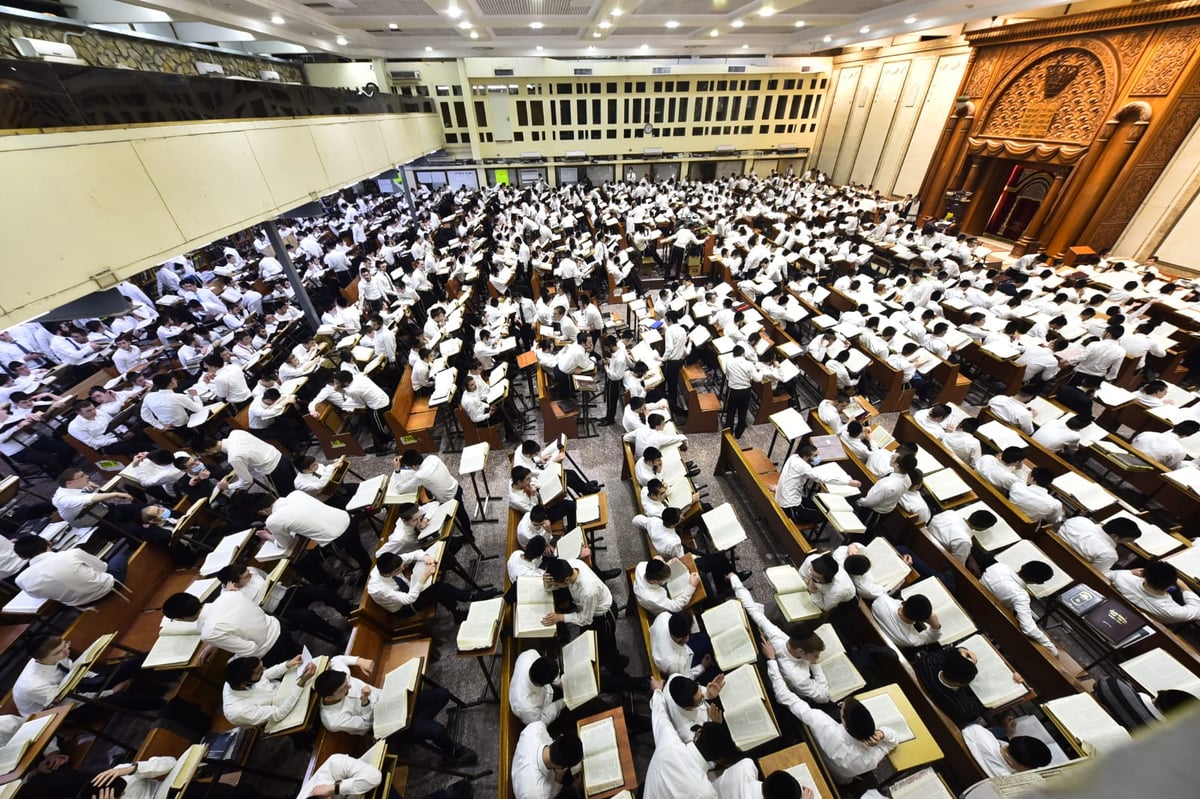 מרגש: סדר לימוד ליל פורים בישיבת פוניבז'