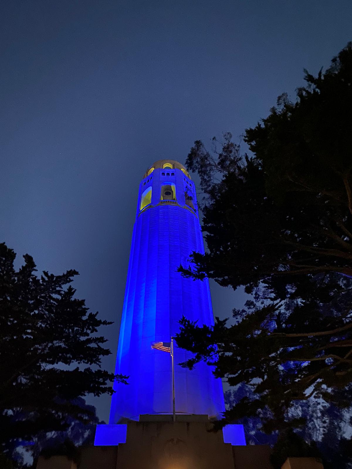 ארה"ב- בניין Coit tower מסמליה של העיר סן פרנסיסקו