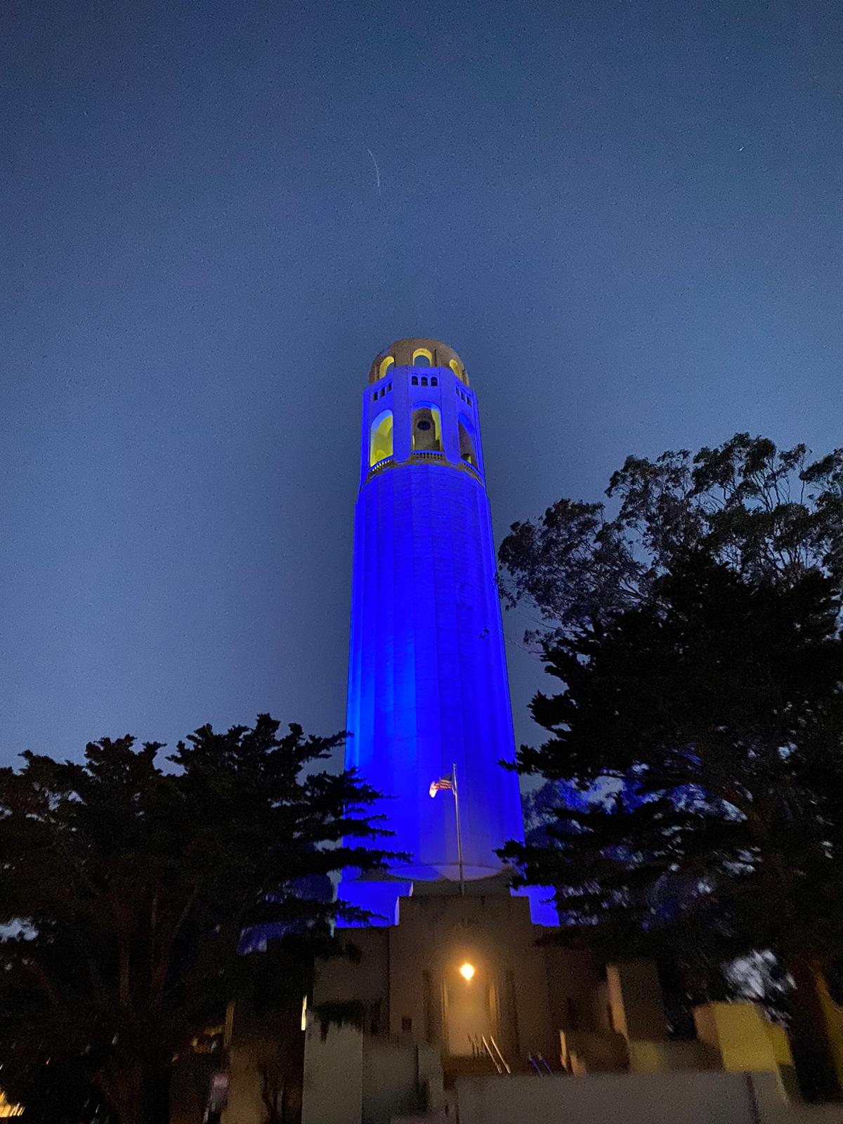 ארה"ב- בניין Coit tower מסמליה של העיר סן פרנסיסקו