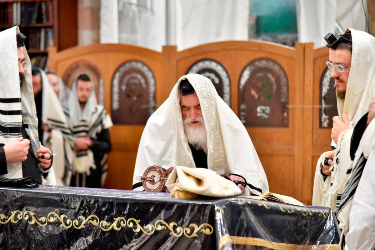 תיעוד; 'טיש' חסידי במערת המכפלה בחברון