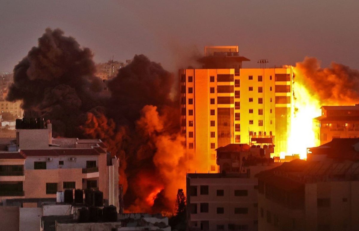 כך צה"ל החריב את מגדל 'הנאדי' בעזה • תיעוד