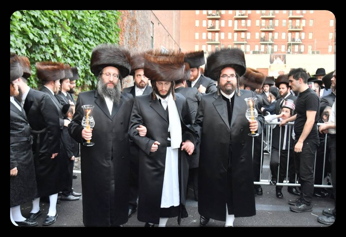 המונים בחתונת נכד הרבי מויז'ניץ בארה"ב