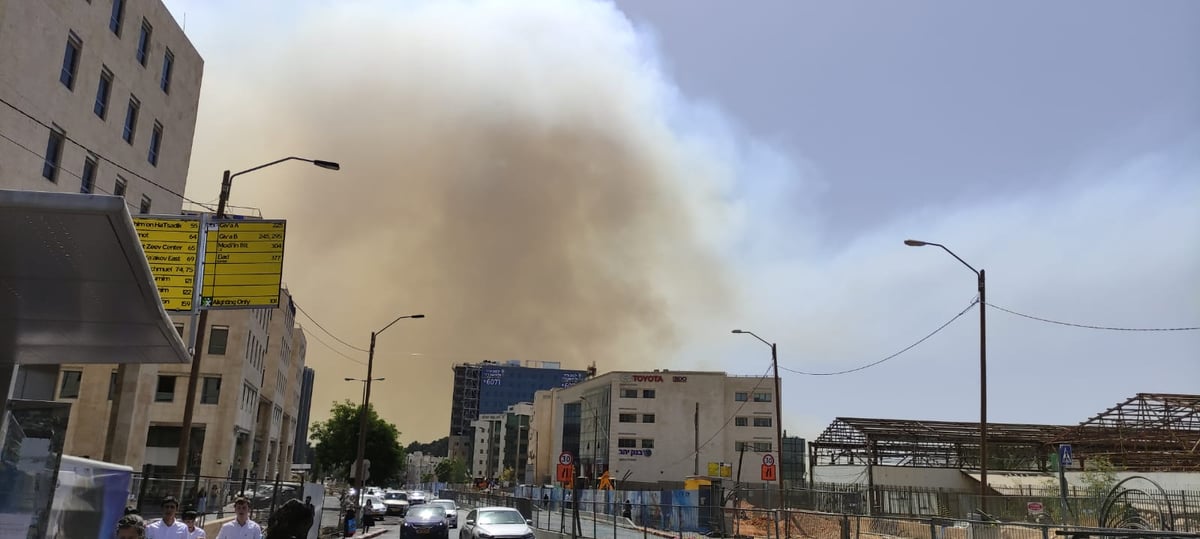 ענן העשן מגיע לירושלים