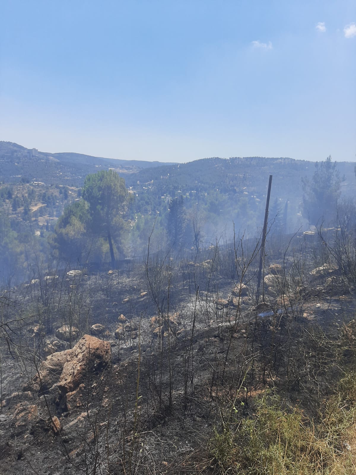 שריפה בשכונה החרדית; בחורים פינו ילדי מעון