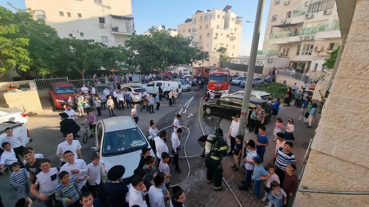 מודיעין עילית: הכבאים השתלטו על האש