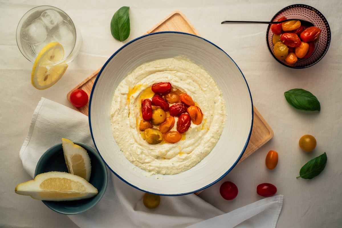 מטבל גבינת פטה מדהים עם עגבניות צלויות