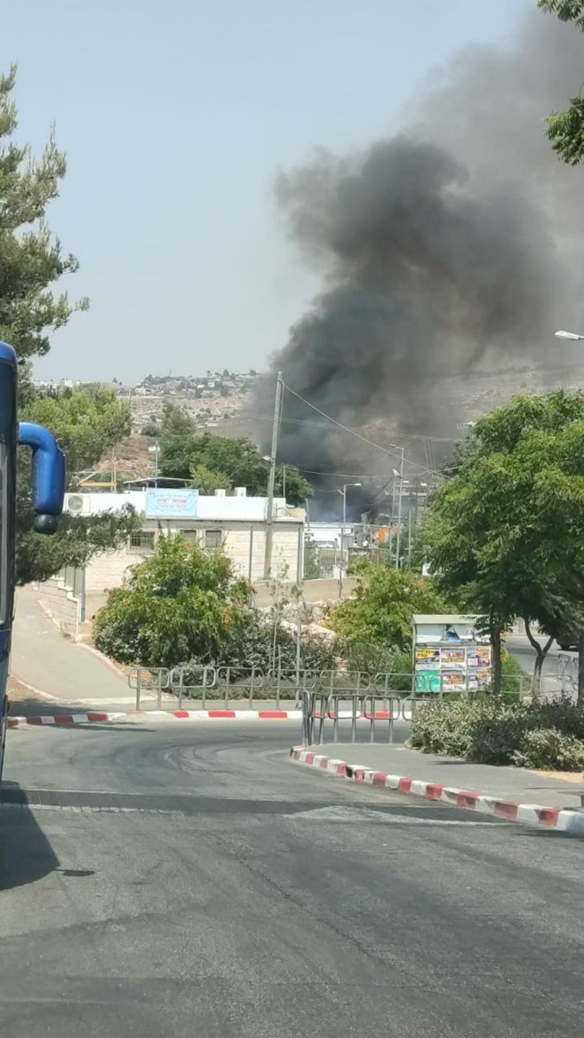 אש פרצה במתחם קרוואנים בביתר ונבלמה