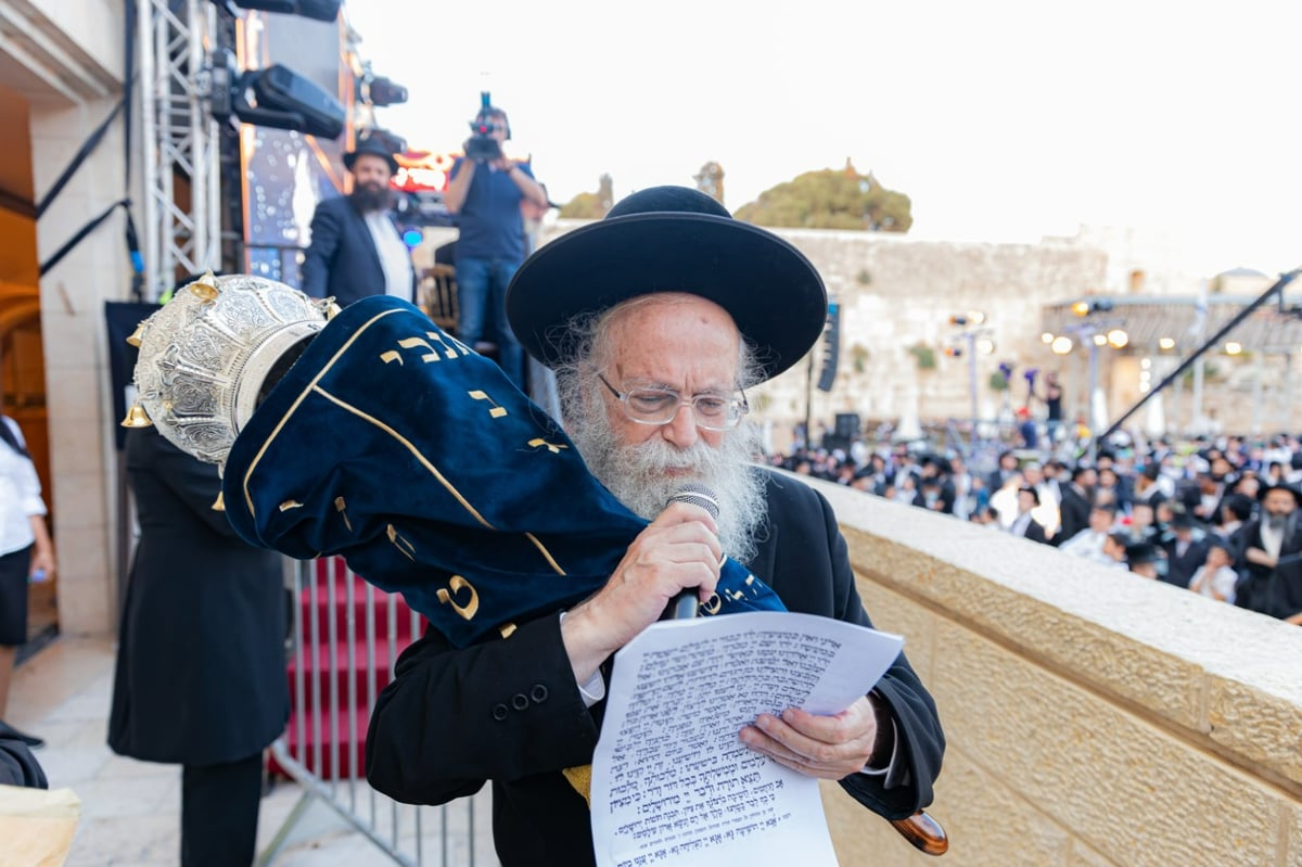 מעל רבבה חגגו את הכנסת 'ספר התורה של ילדי ישראל' • תיעוד