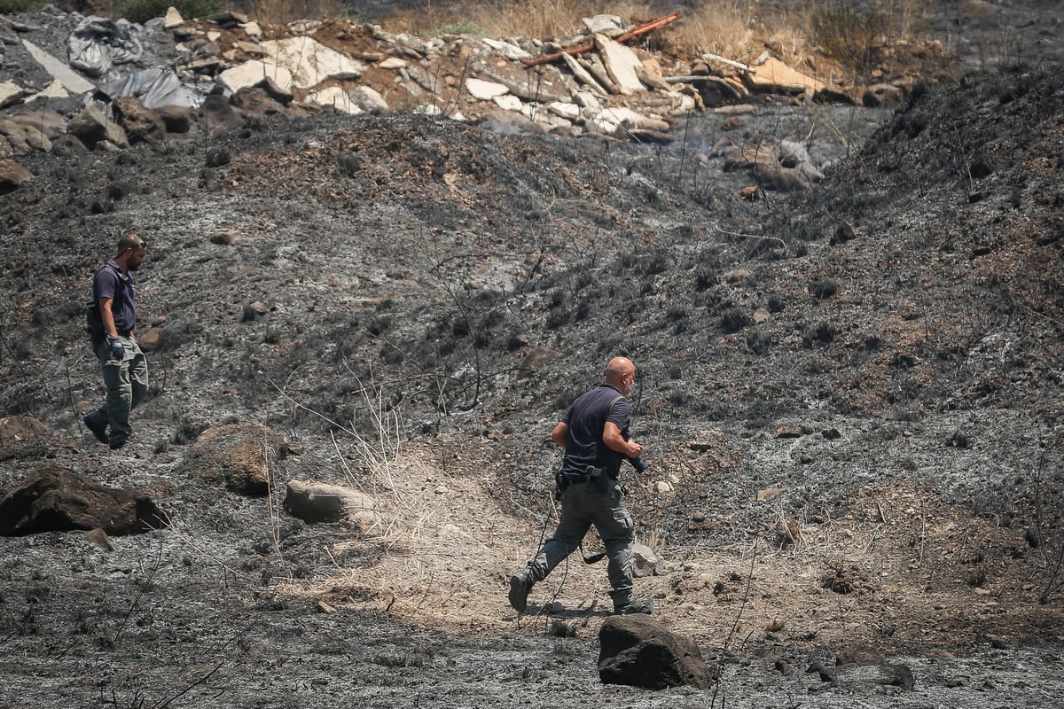 תיעוד: כאן נפלה הרקטה ששוגרה מלבנון