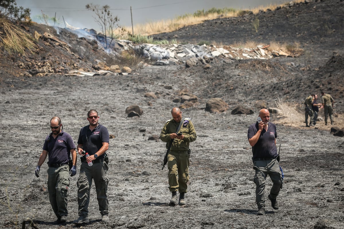 תיעוד: כאן נפלה הרקטה ששוגרה מלבנון