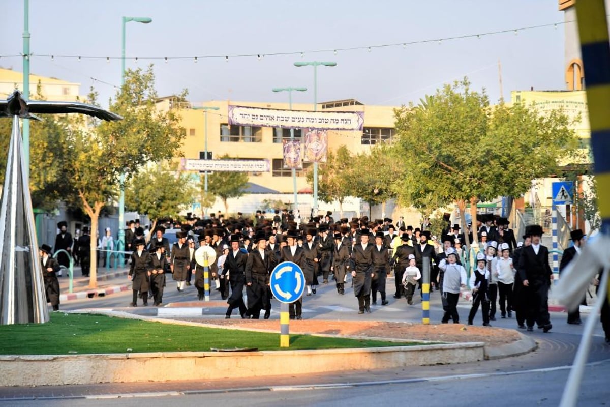 טיש של 5 שעות: חסידי ויז'ניץ שבתו באלעד