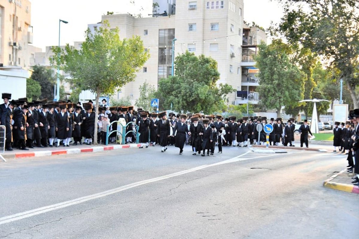 טיש של 5 שעות: חסידי ויז'ניץ שבתו באלעד