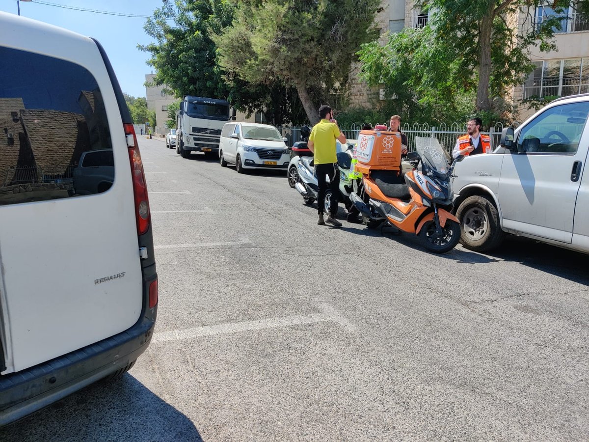 זירת הנפילה ברחוב מעגלי הרי"מ לוין בירושלים